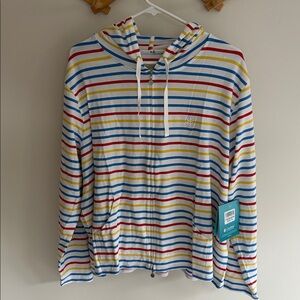 Coolibar Seaside Hoodie Zip Up Multicolor UPF 50+ NWT XXL